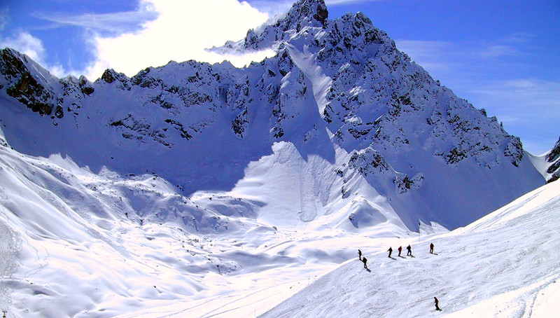 Image of the piste in the 3 Valleys ski area