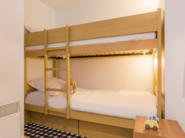 Image of the wooden bunkbeds which have been made, in an apartment within Residence Aconit