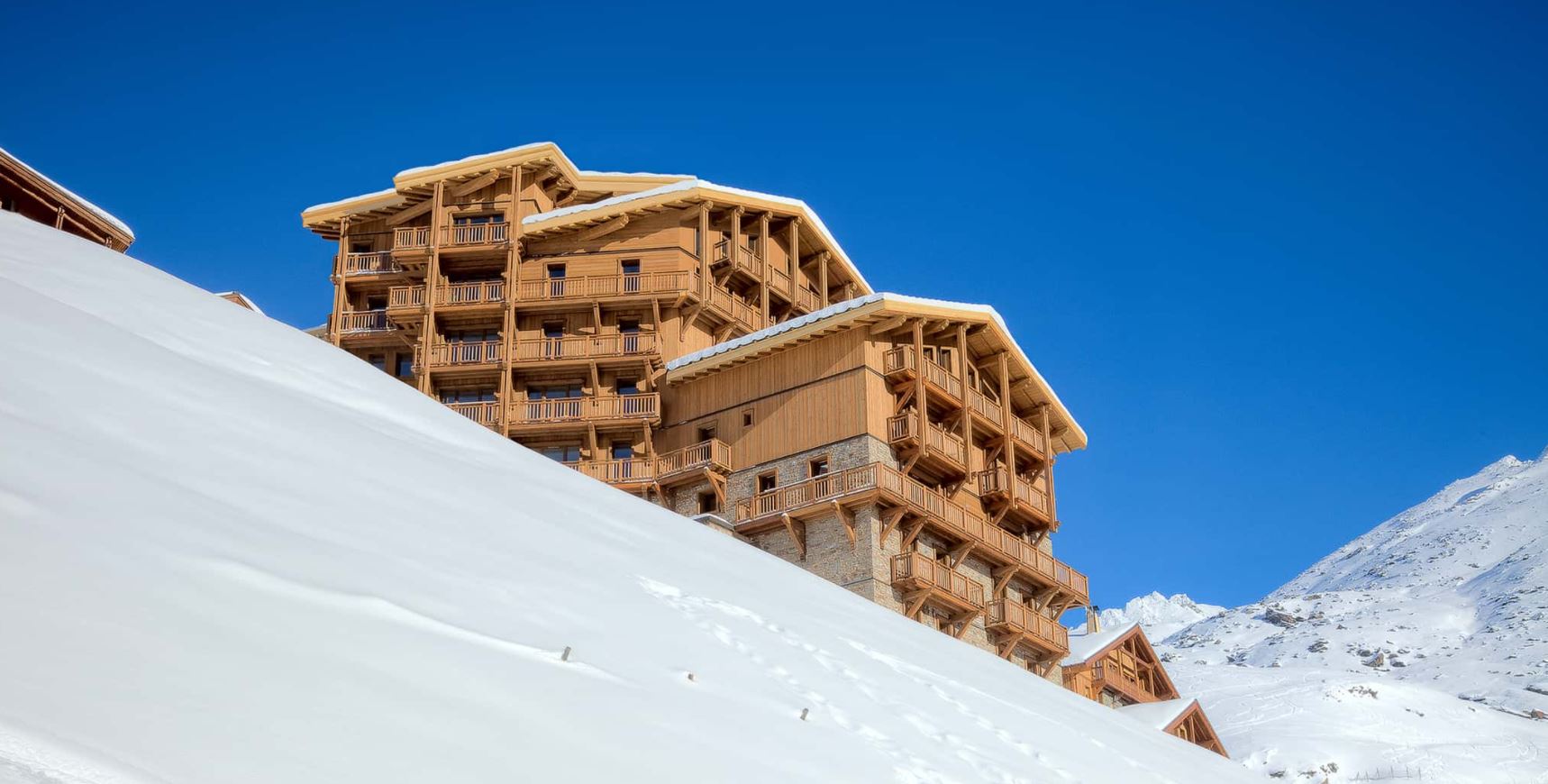 A picture of the balcony at Les Balcons Platinum Val Thorens