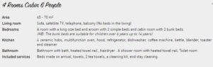 This is the apartment description for a 6 person, 4 room apartment with cabin at Le Centaure Flaine