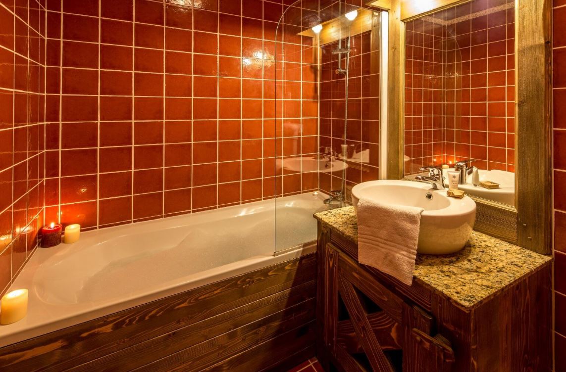 A bathroom in one of the apartments