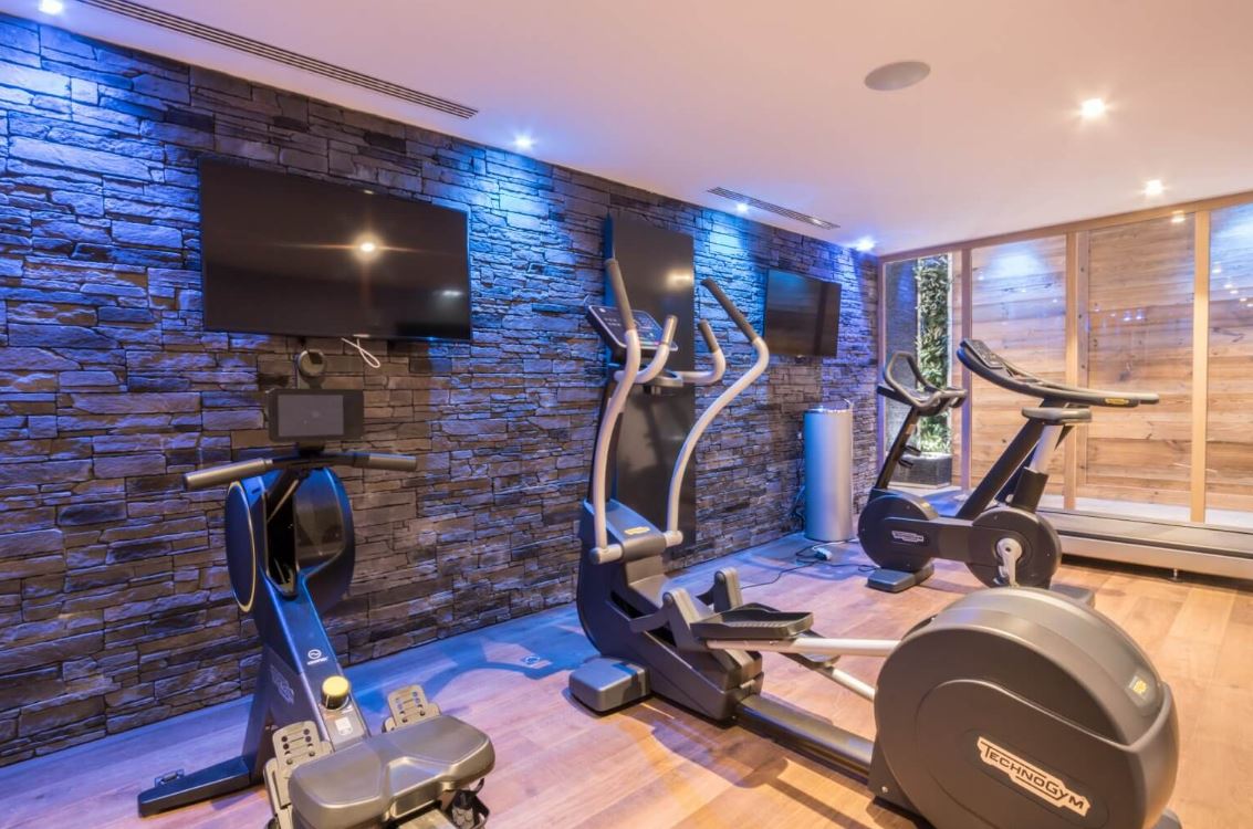 A photo of the fitness room