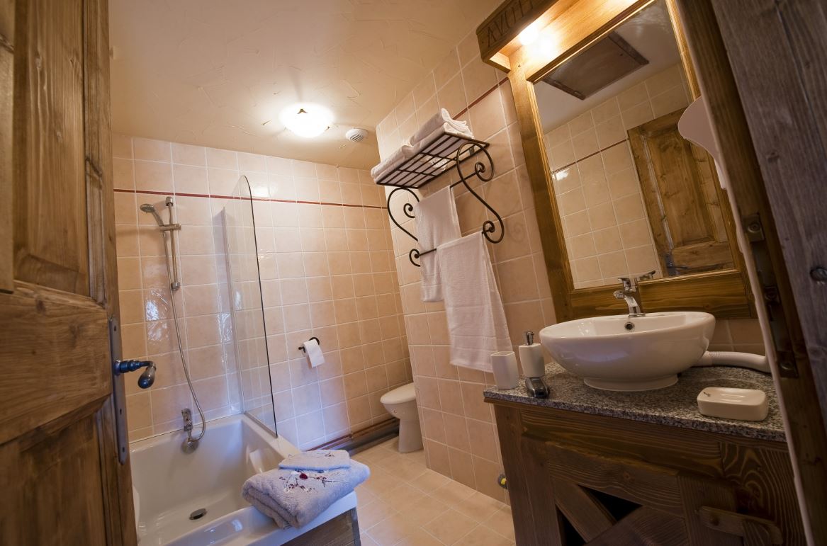A bathroom in one of the residences apartments