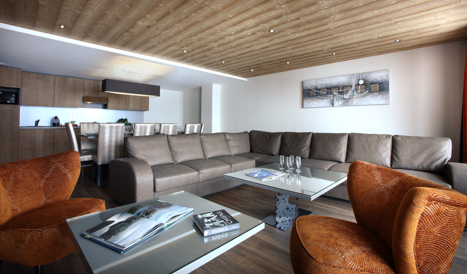 A living room at La Source des Arcs
