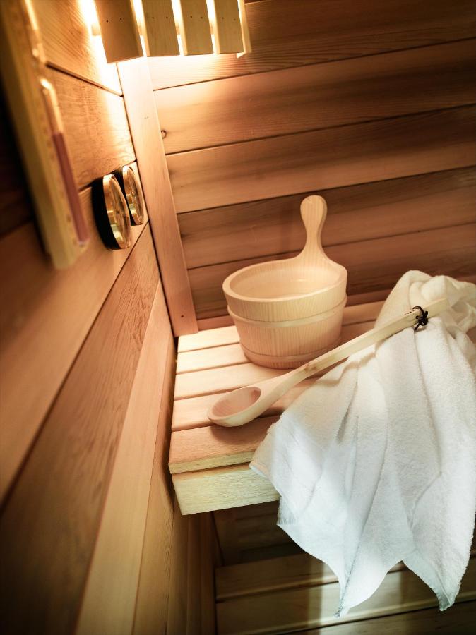 The sauna at Le Cristal de l'Alpe apartments