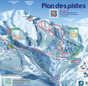 An image of the Areches Beaufort piste map