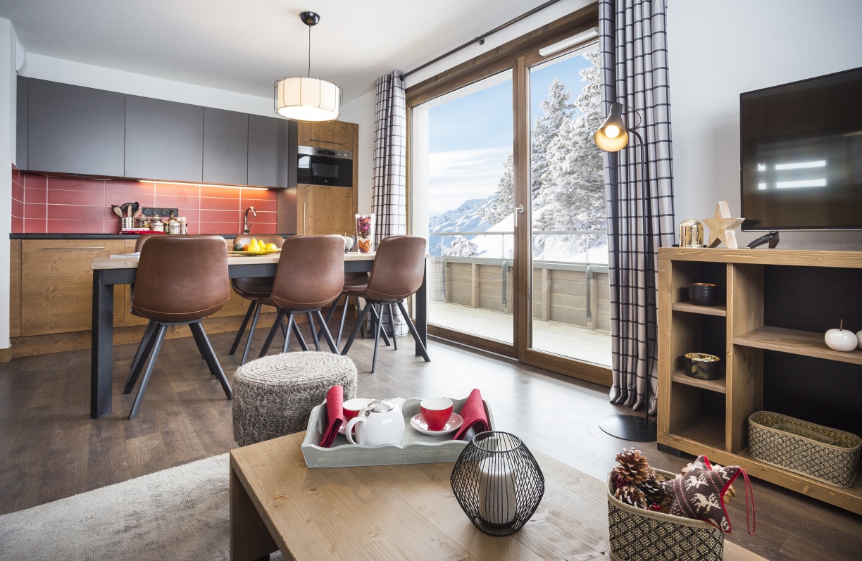 An image of one of the apartments at Les Chalet des Cimes
