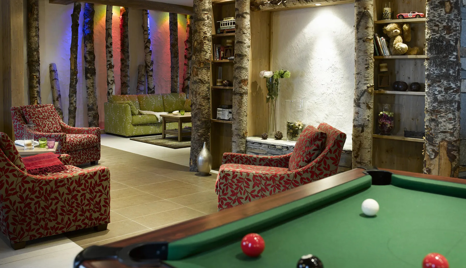 An image of the pool table in the reception