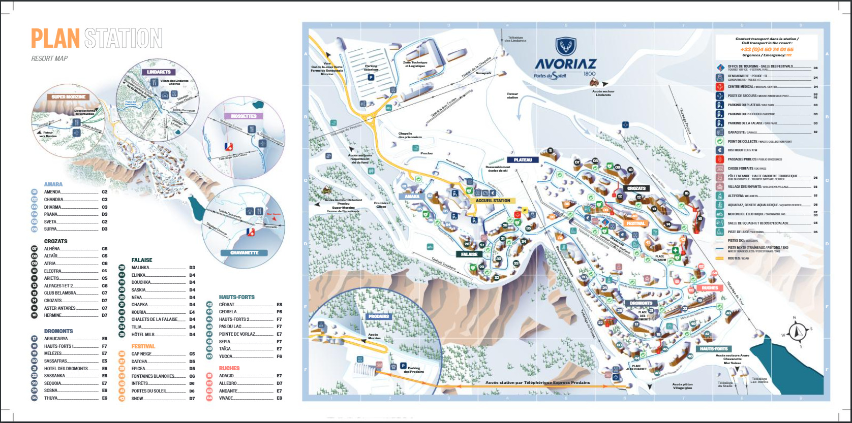 Avoriaz Village Map