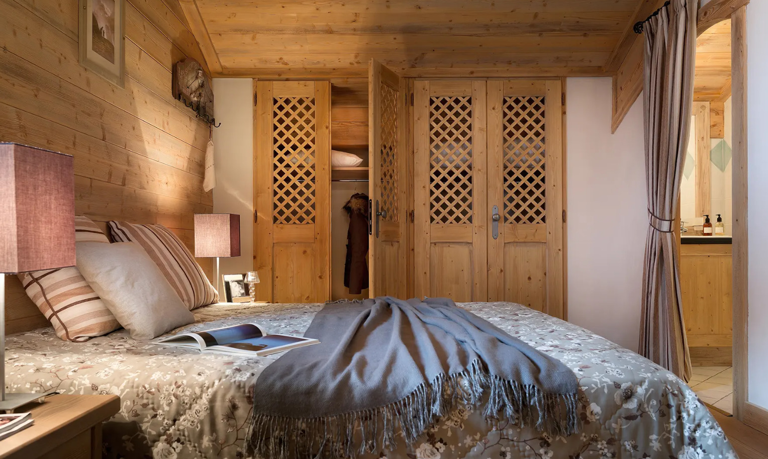 One of the double bedrooms at An image of the Jacuzzis at Les Cimes Blanches La Rosiere