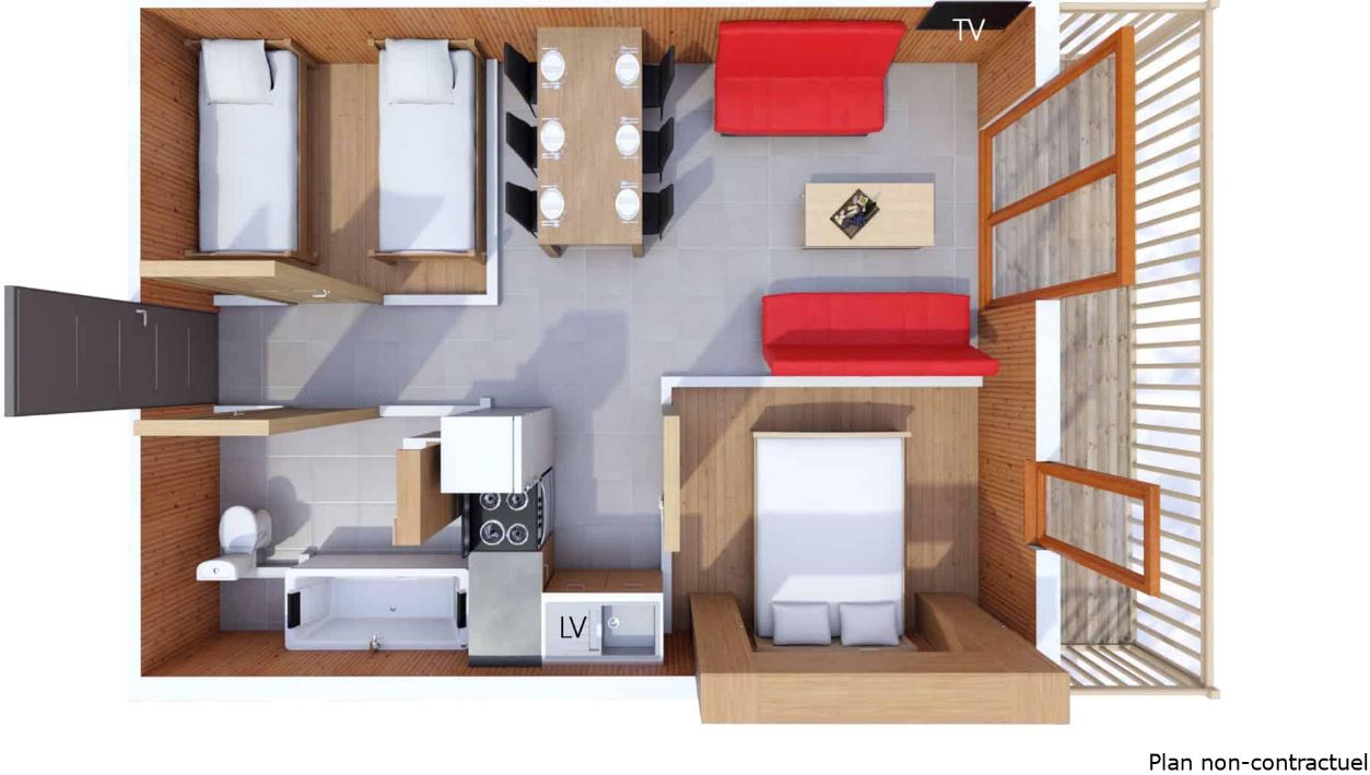 An image of the 4/6 Person Cabin Apartment - 36m2