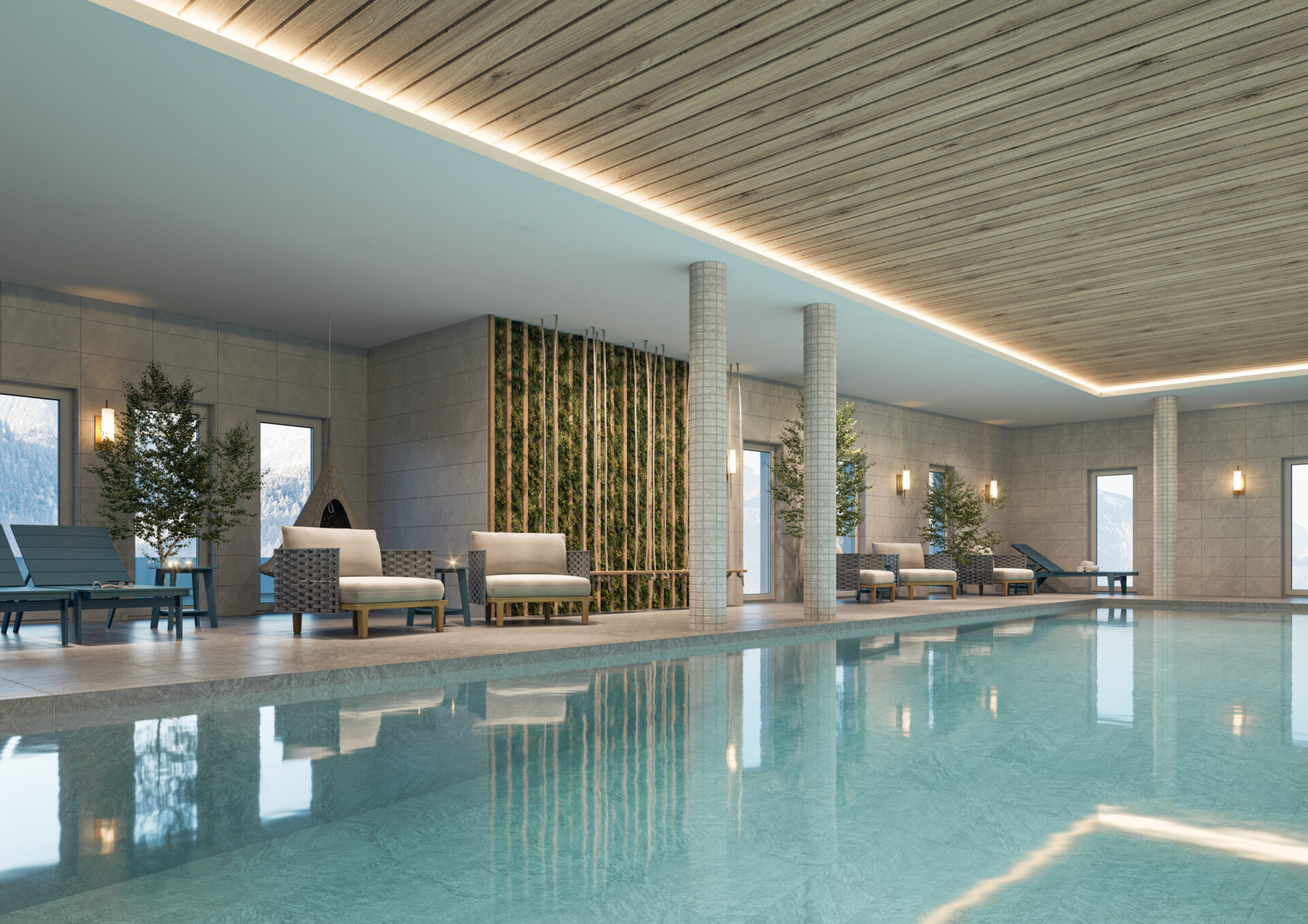 An image of the swimming pool at at Le Silvana Risoul 1850
