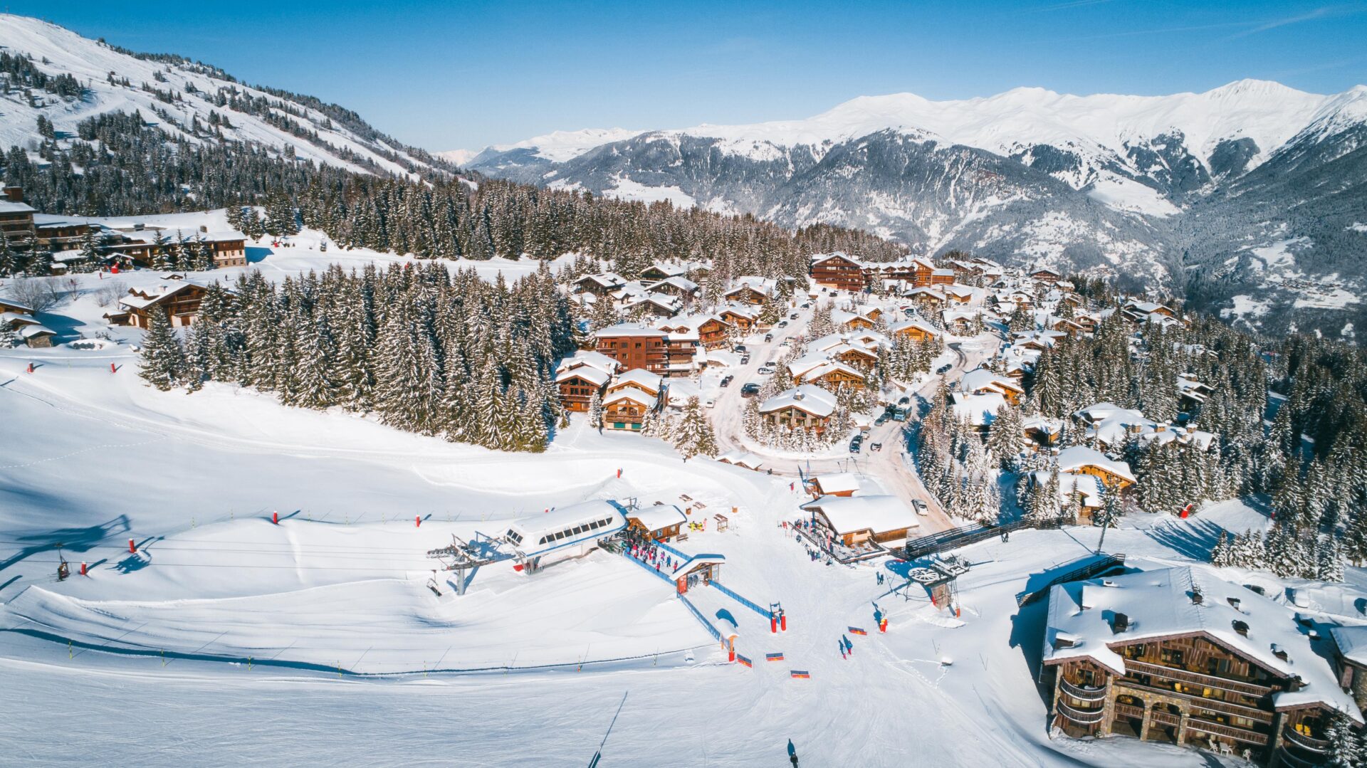 An image of Courchevel from the pistes