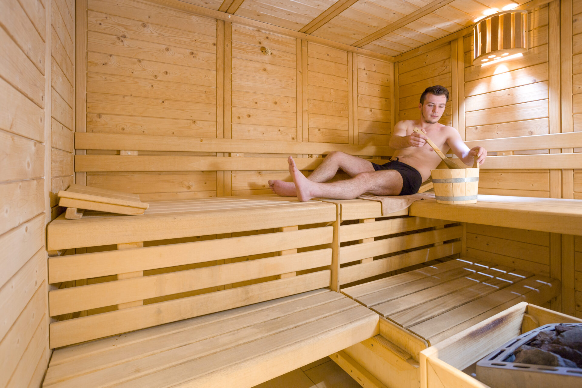 The sauna at Hotel Club MMV Le Flaine