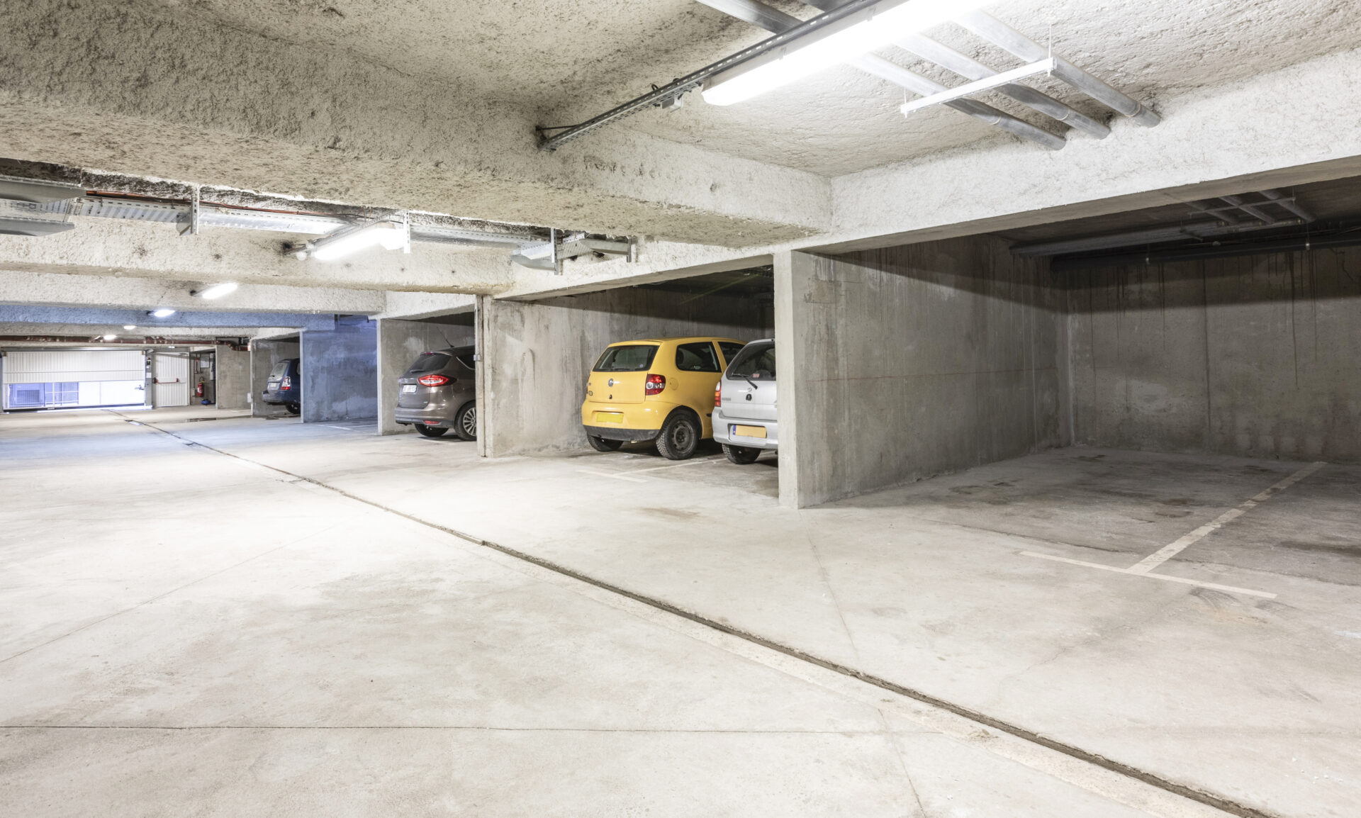 The underground car park at Hotel Club MMV Les 2 Domaines