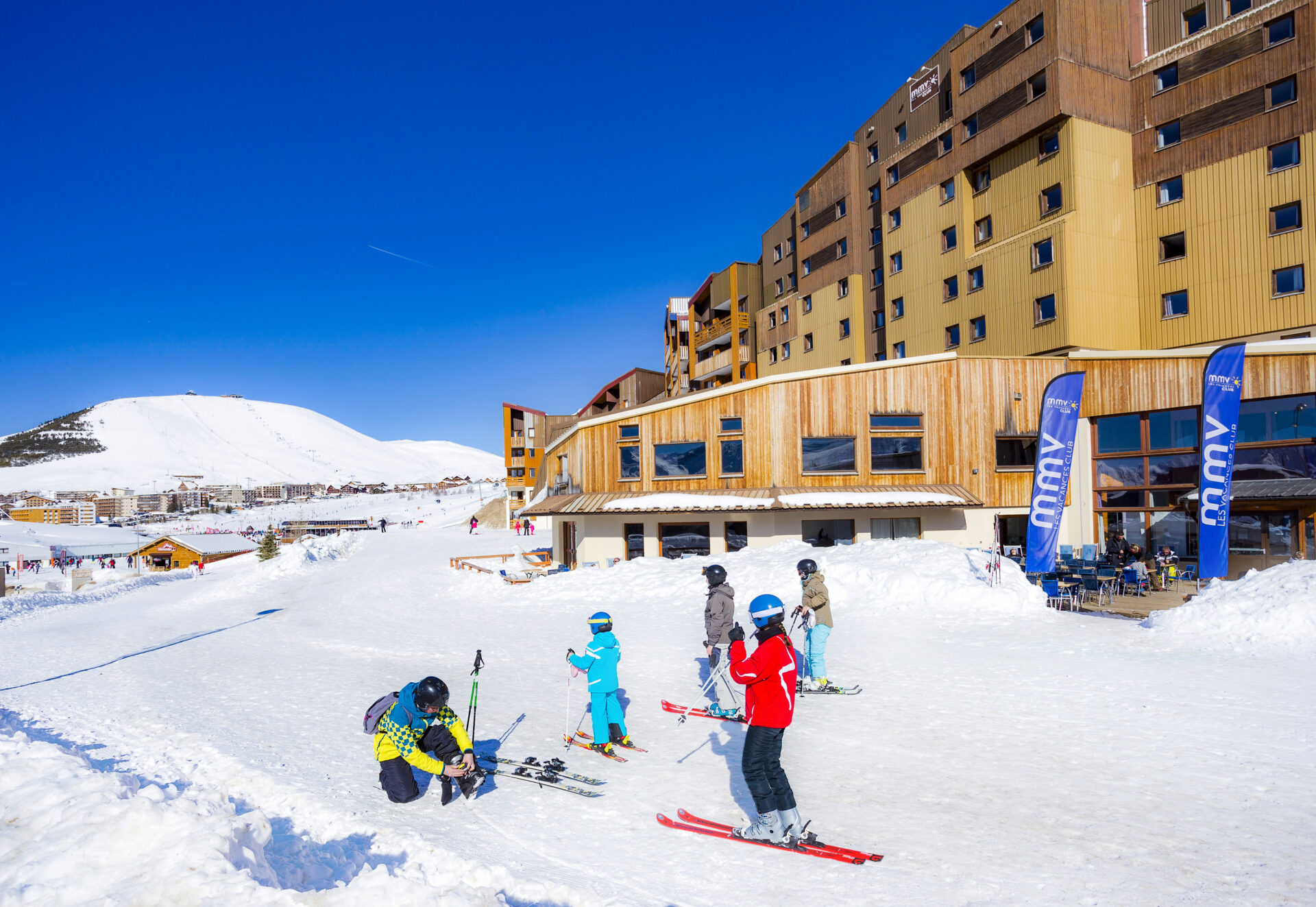 Ski in to the hotel club