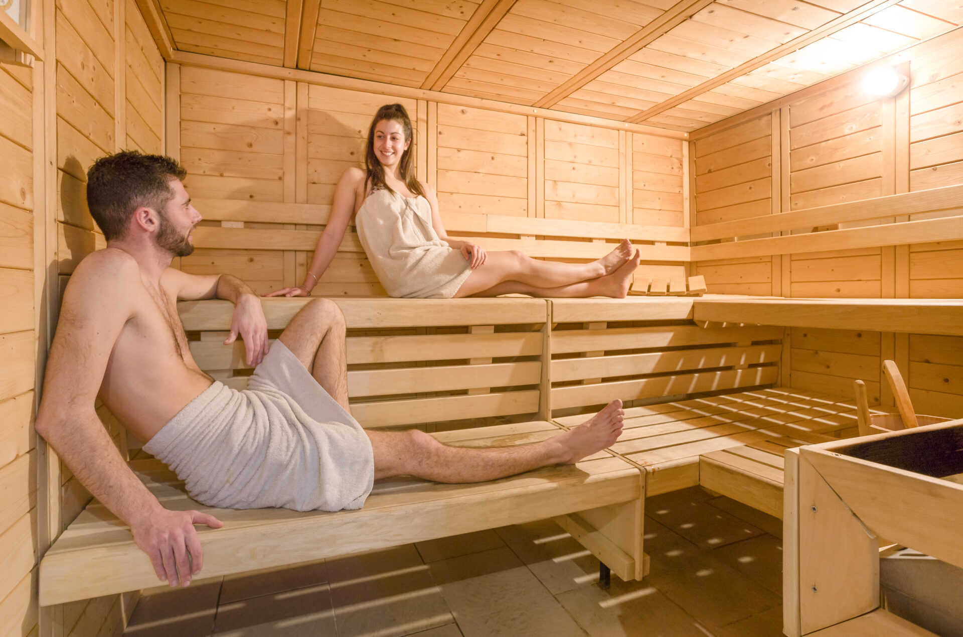 The sauna at Hotel Club MMV Les Melezes