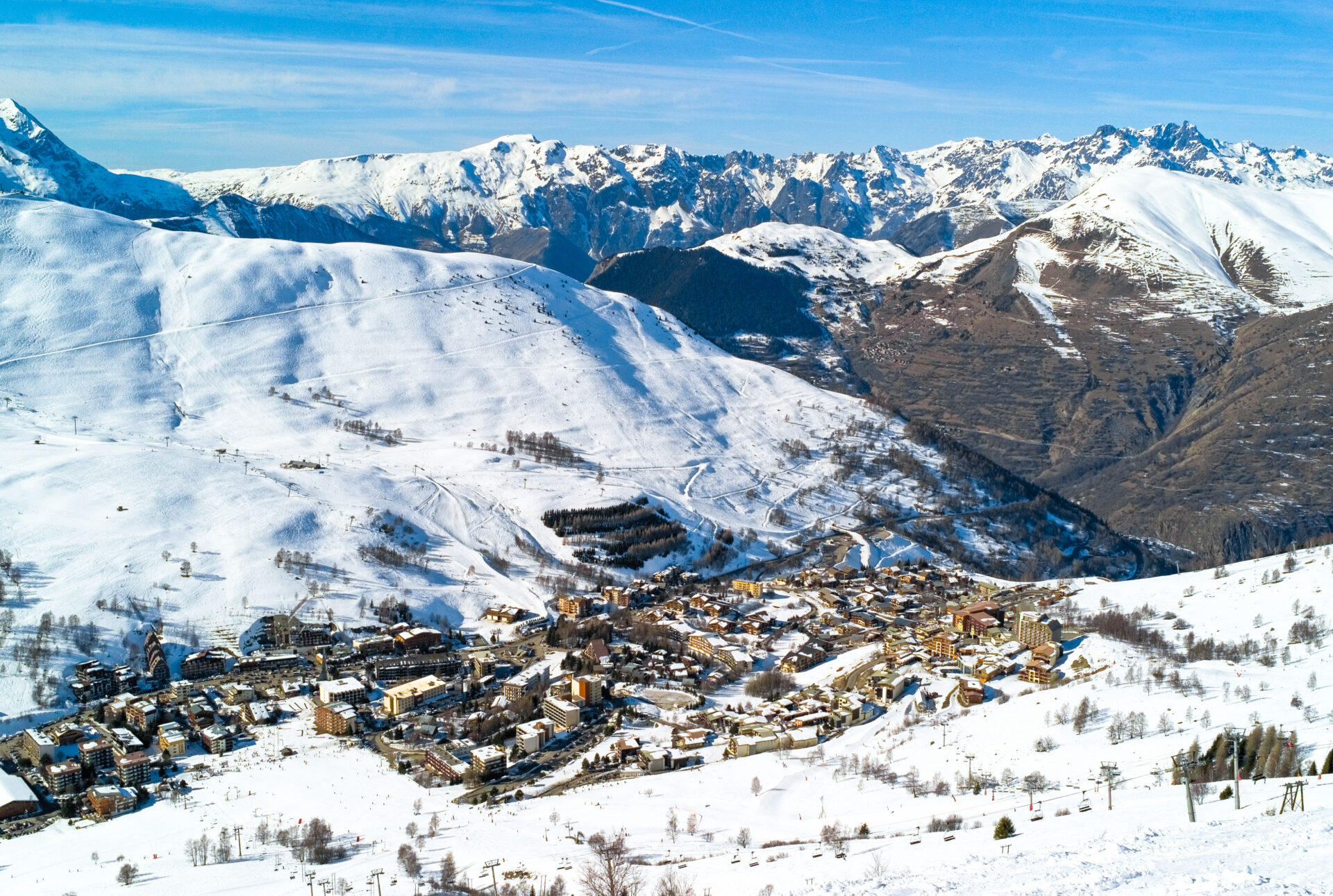 Les Deux Alpes from above