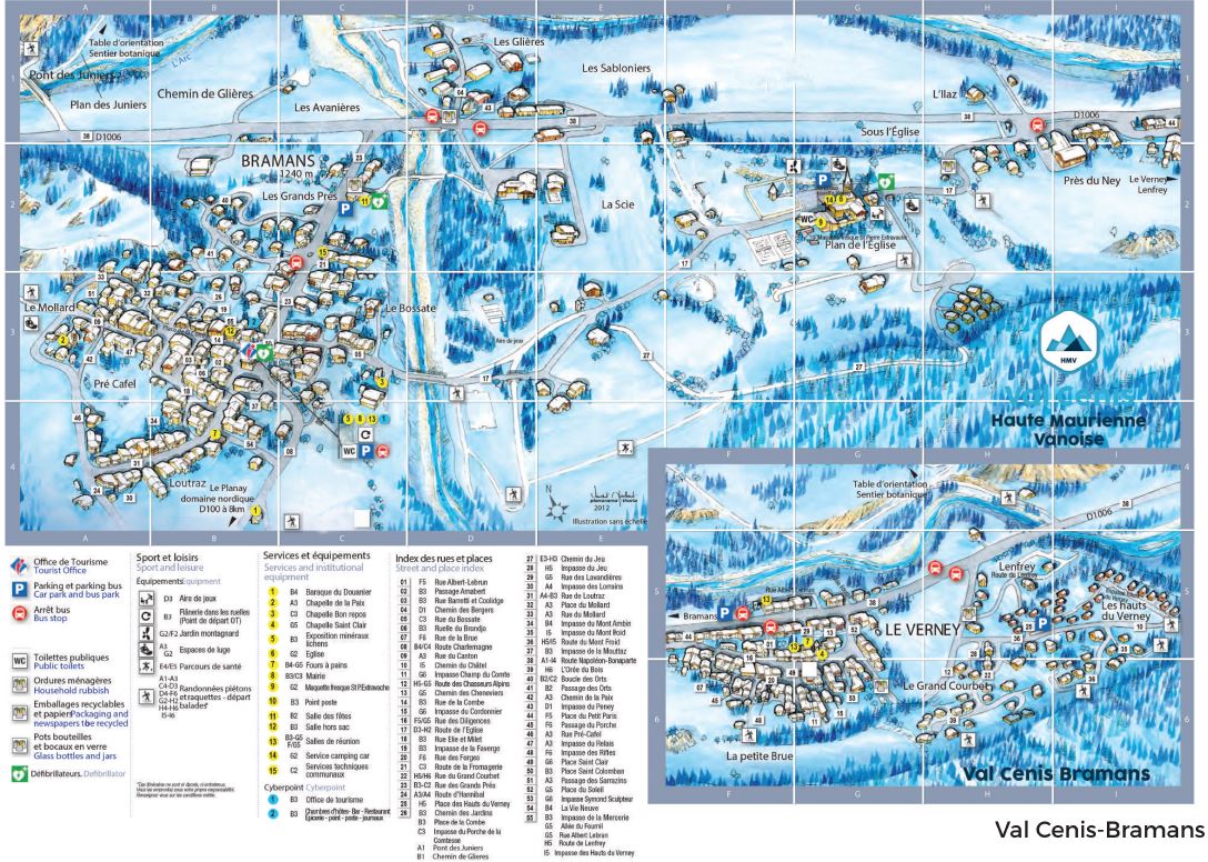 An image of the Val Cenis-Bramans Village Map