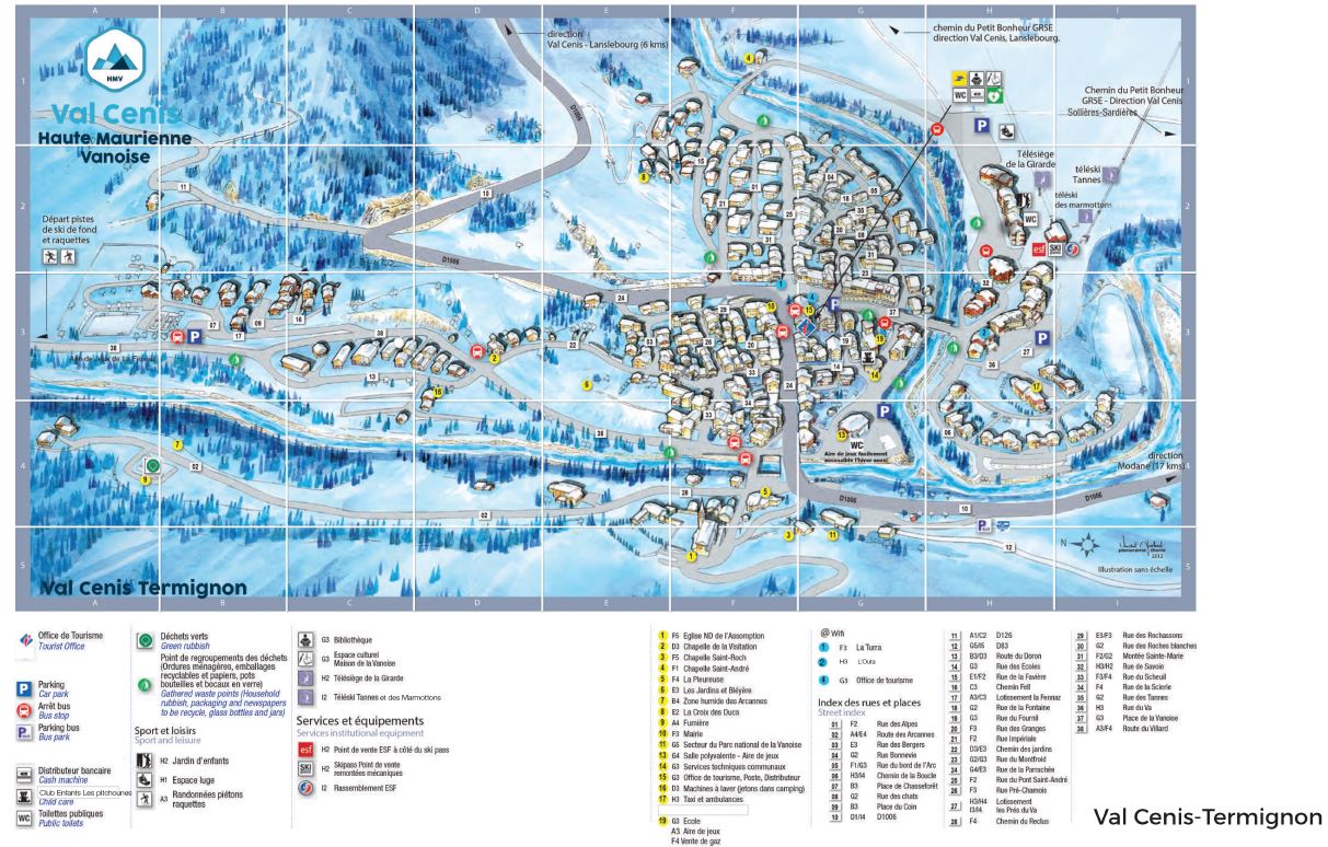 An image of the Val Cenis-Termignon Village Map