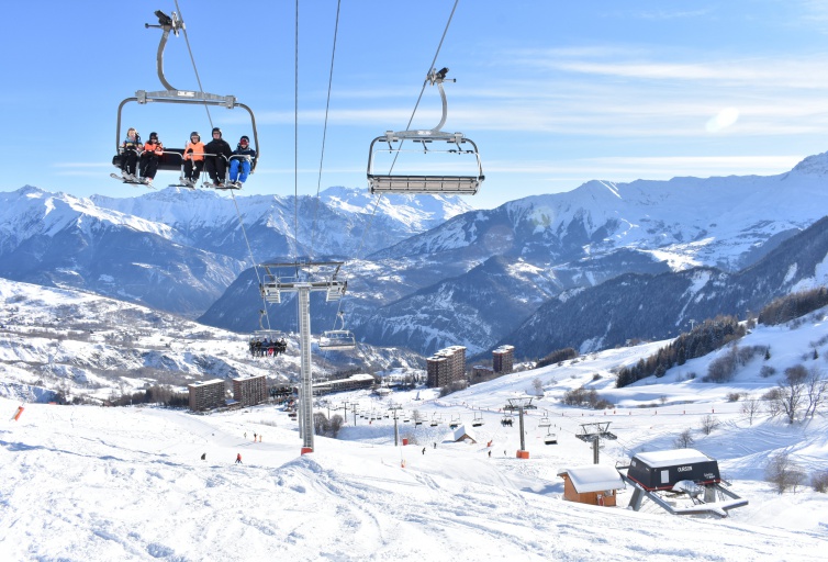 An image of the ski lifts in Le Corbier