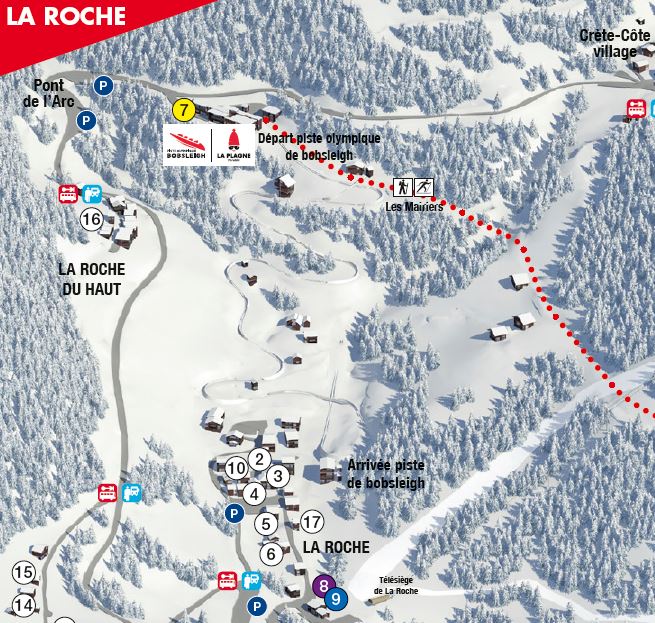 An image of the Plagne La Roche Resort Map