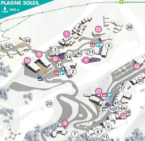 An image of the Plagne Soleil Resort Map