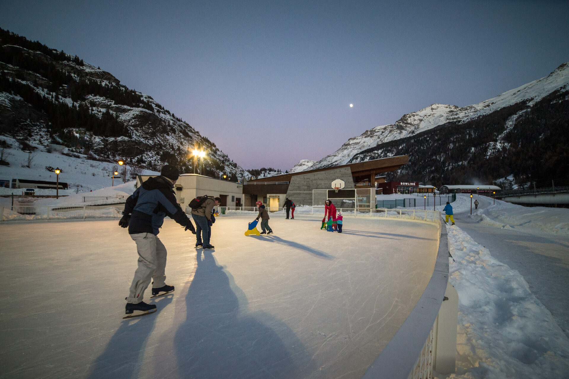 The Val Cenis ice rink